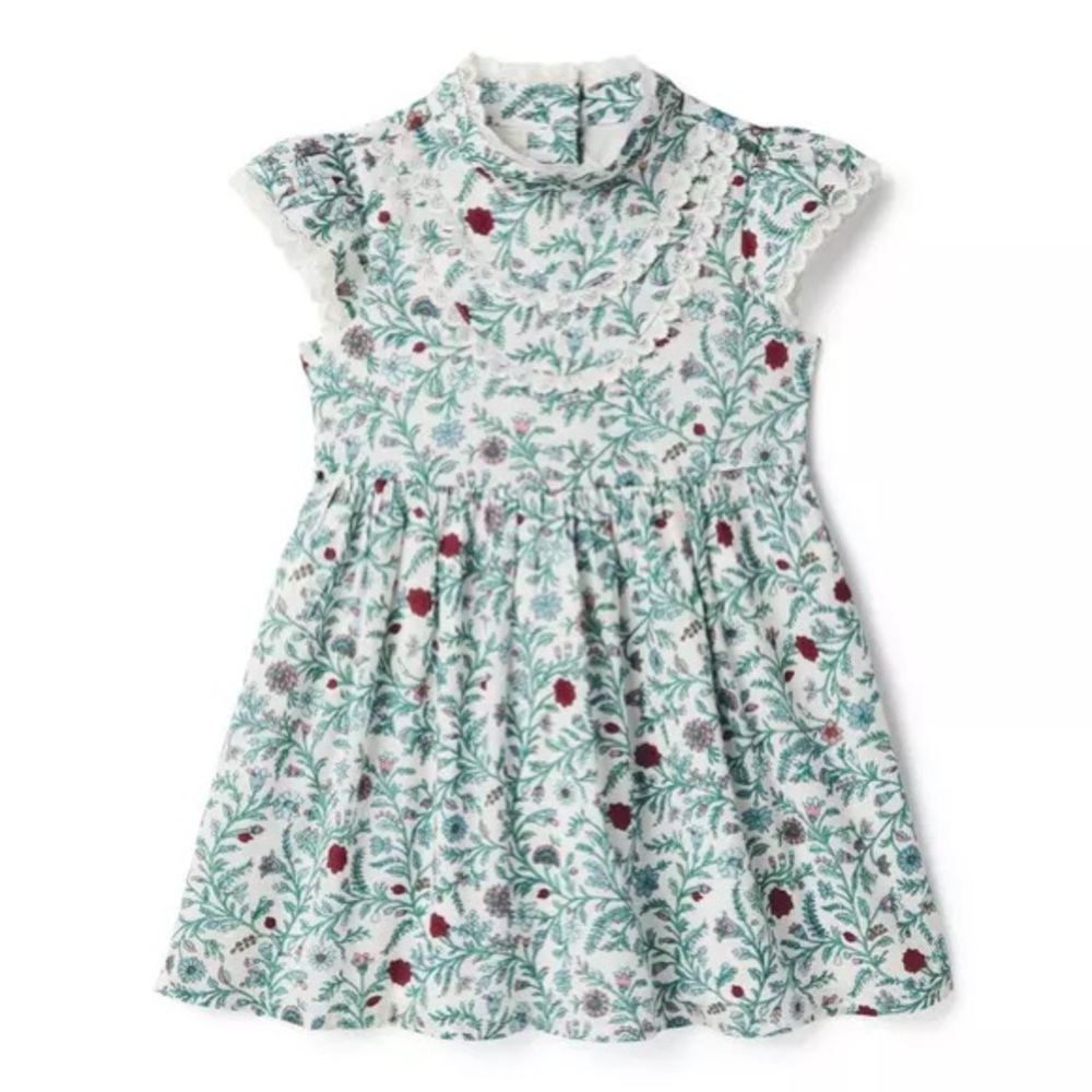Janie & Jack Floral Lace Trim Dress
